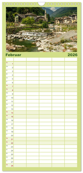 Natur im Aostatal (CALVENDO Familienplaner 2026)