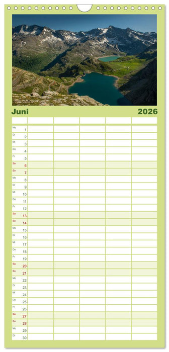 Natur im Aostatal (CALVENDO Familienplaner 2026)