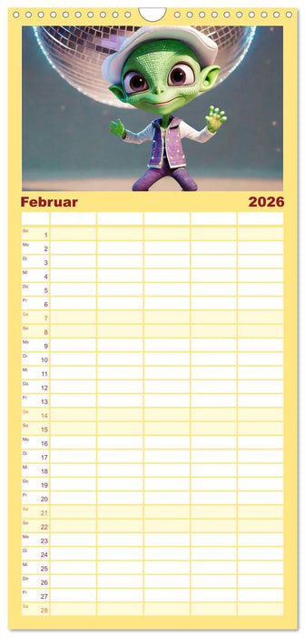 Grüne Männchen - Ganz normale Außerirdische (CALVENDO Familienplaner 2026)