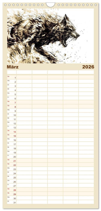 Götter der Wikinger - Skizzen zur Welt der Nordischen Mythologie (CALVENDO Familienplaner 2026)