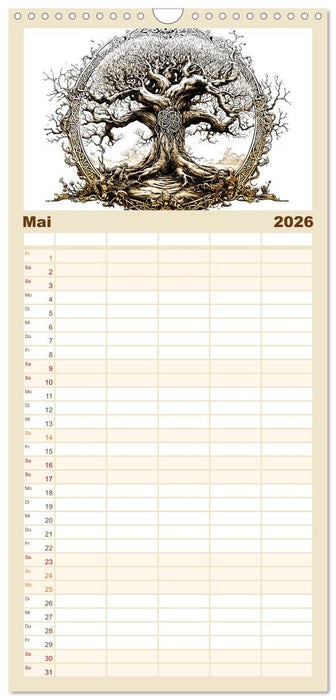 Götter der Wikinger - Skizzen zur Welt der Nordischen Mythologie (CALVENDO Familienplaner 2026)