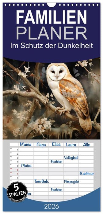 Im Schutz der Dunkelheit (CALVENDO Familienplaner 2026)