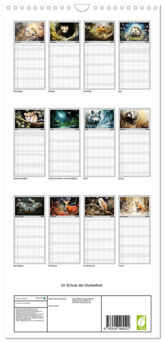 Im Schutz der Dunkelheit (CALVENDO Familienplaner 2026)