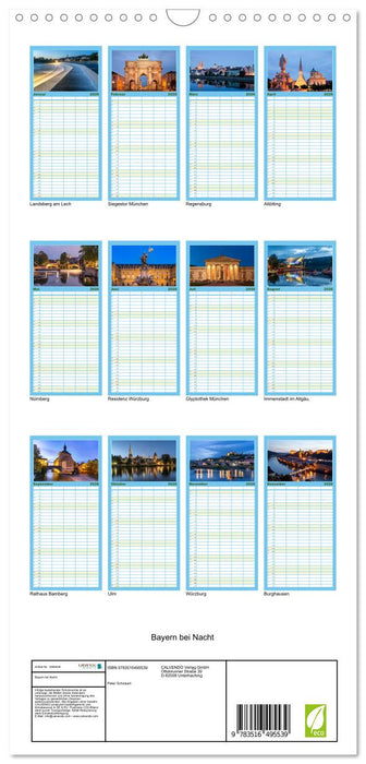 Bayern bei Nacht (CALVENDO Familienplaner 2026)