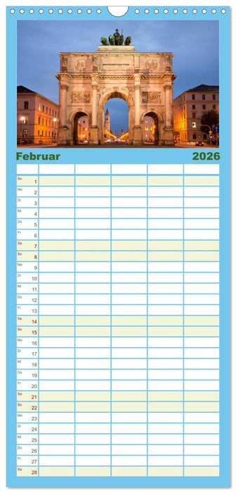 Bayern bei Nacht (CALVENDO Familienplaner 2026)