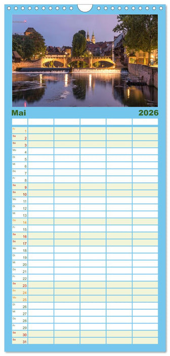 Bayern bei Nacht (CALVENDO Familienplaner 2026)