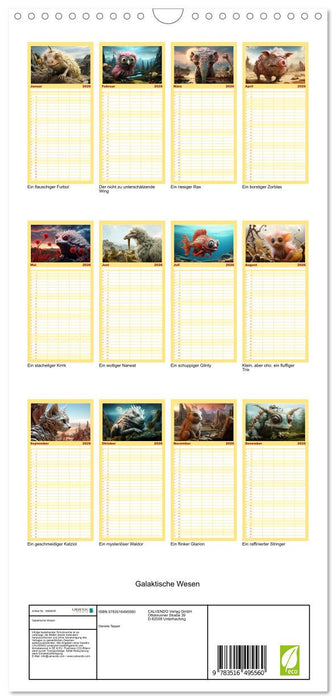 Galaktische Wesen (CALVENDO Familienplaner 2026)