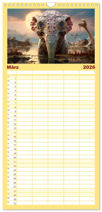 Galaktische Wesen (CALVENDO Familienplaner 2026)