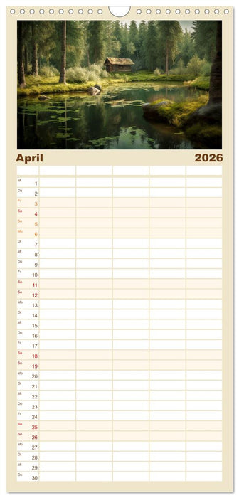 Hüttenzauber - Ein visueller Streifzug durch Norwegens Wildnis (CALVENDO Familienplaner 2026)