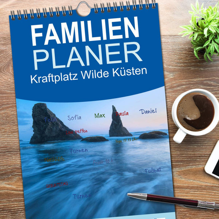 Kraftplatz Wilde Küsten (CALVENDO Familienplaner 2026)