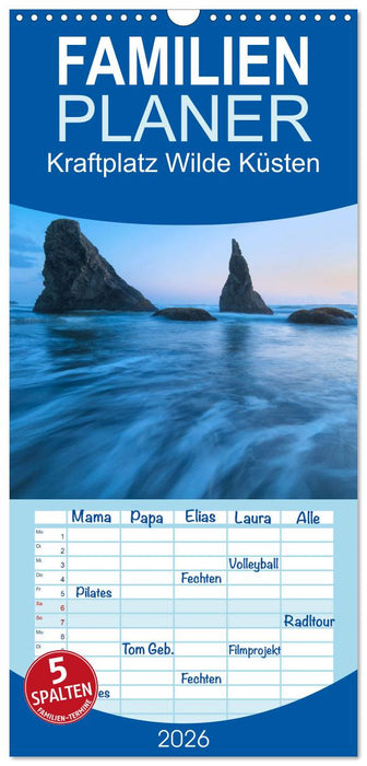 Kraftplatz Wilde Küsten (CALVENDO Familienplaner 2026)