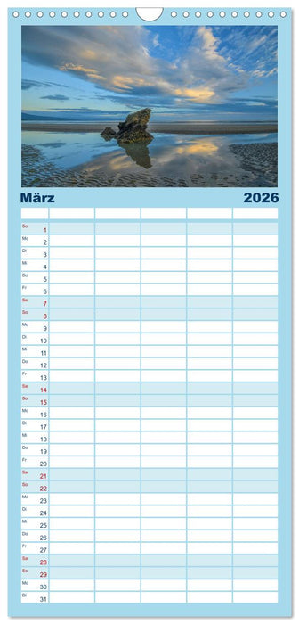 Kraftplatz Wilde Küsten (CALVENDO Familienplaner 2026)