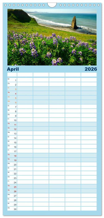 Kraftplatz Wilde Küsten (CALVENDO Familienplaner 2026)