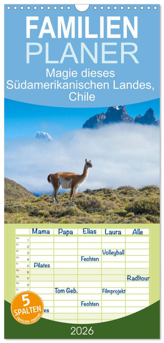Magie dieses Südamerikanischen Landes, Chile (CALVENDO Familienplaner 2026)