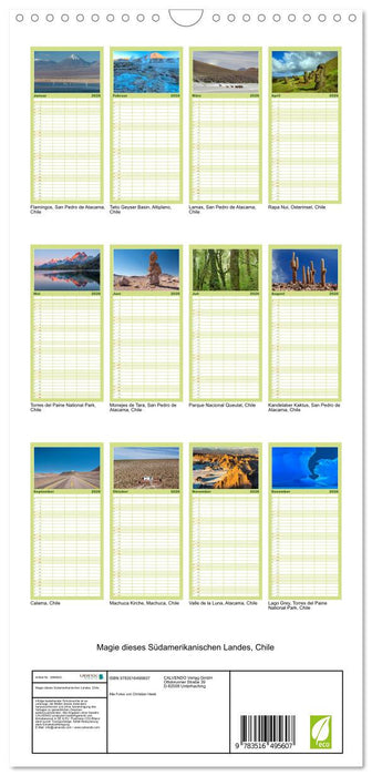 Magie dieses Südamerikanischen Landes, Chile (CALVENDO Familienplaner 2026)