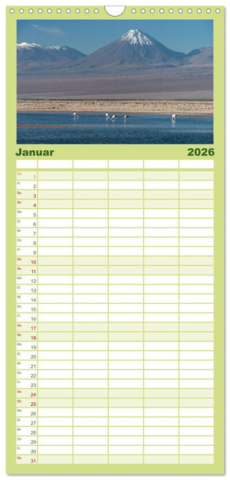 Magie dieses Südamerikanischen Landes, Chile (CALVENDO Familienplaner 2026)