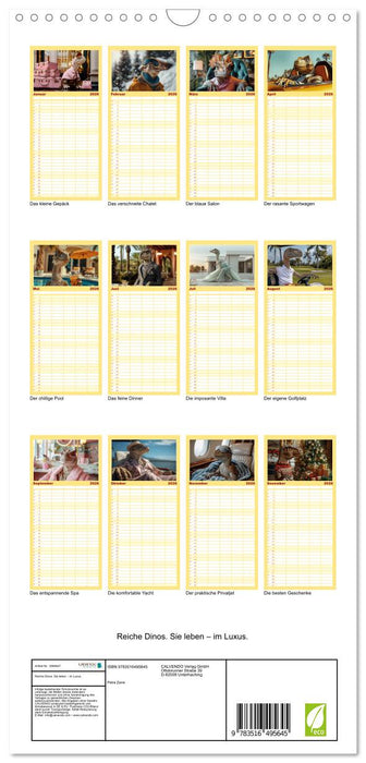 Reiche Dinos. Sie leben – im Luxus. (CALVENDO Familienplaner 2026)