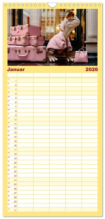 Reiche Dinos. Sie leben – im Luxus. (CALVENDO Familienplaner 2026)