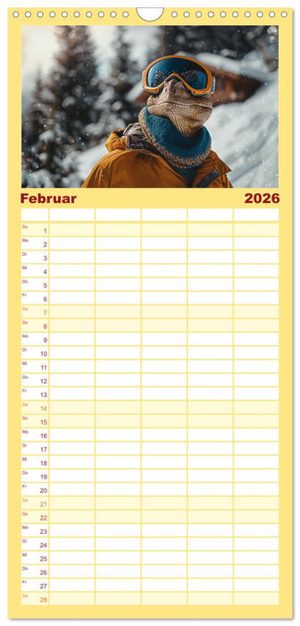 Reiche Dinos. Sie leben – im Luxus. (CALVENDO Familienplaner 2026)