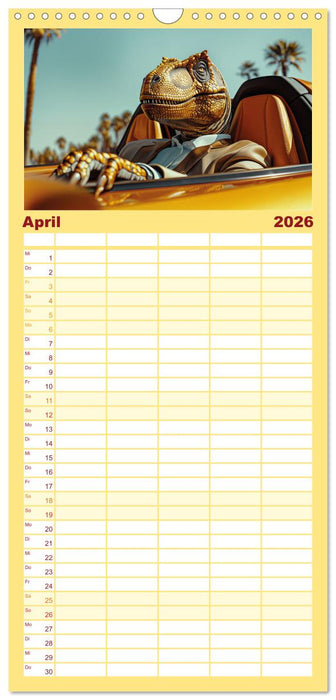 Reiche Dinos. Sie leben – im Luxus. (CALVENDO Familienplaner 2026)