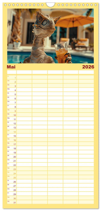 Reiche Dinos. Sie leben – im Luxus. (CALVENDO Familienplaner 2026)