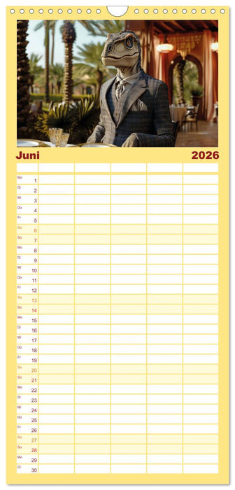 Reiche Dinos. Sie leben – im Luxus. (CALVENDO Familienplaner 2026)