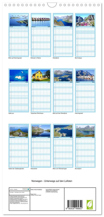 Norwegen - Unterwegs auf den Lofoten (CALVENDO Familienplaner 2026)