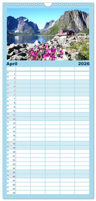 Norwegen - Unterwegs auf den Lofoten (CALVENDO Familienplaner 2026)