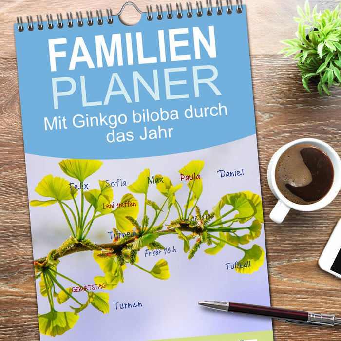 Mit Ginkgo biloba durch das Jahr (CALVENDO Familienplaner 2026)