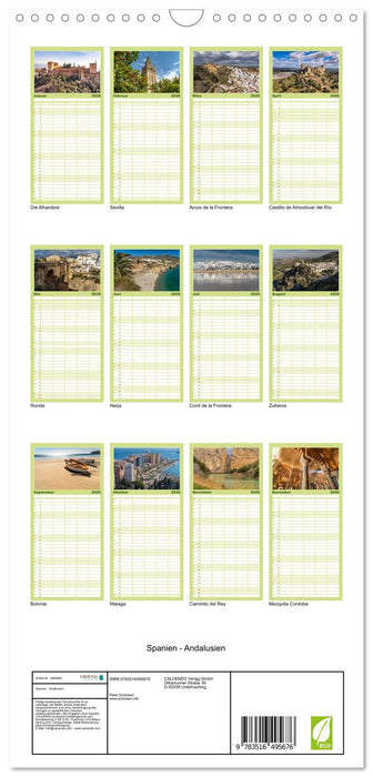 Spanien - Andalusien (CALVENDO Familienplaner 2026)