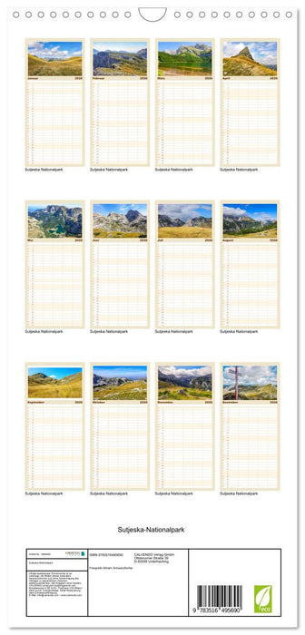 Sutjeska-Nationalpark (CALVENDO Familienplaner 2026)