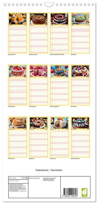 Tortenträume - Traumtorten (CALVENDO Familienplaner 2026)