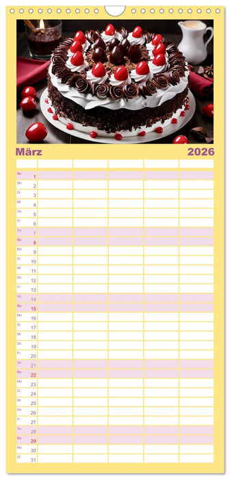 Tortenträume - Traumtorten (CALVENDO Familienplaner 2026)