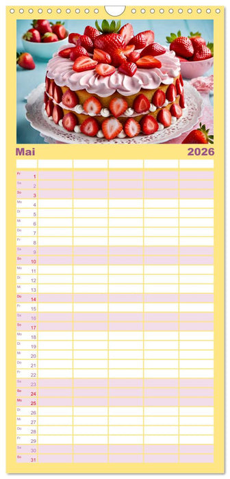 Tortenträume - Traumtorten (CALVENDO Familienplaner 2026)