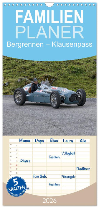 Bergrennen – Klausenpass (CALVENDO Familienplaner 2026)