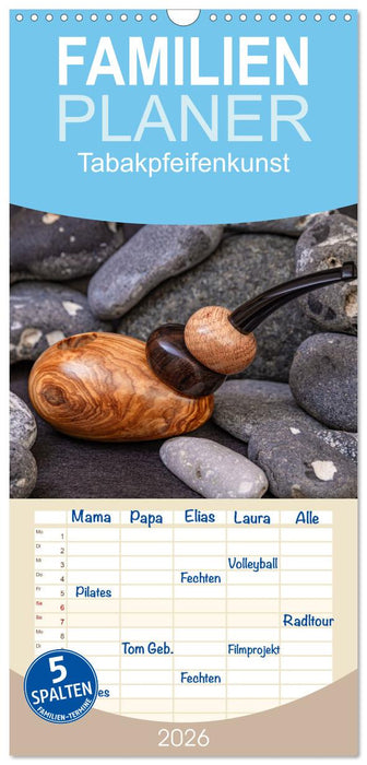 Tabakpfeifenkunst (CALVENDO Familienplaner 2026)