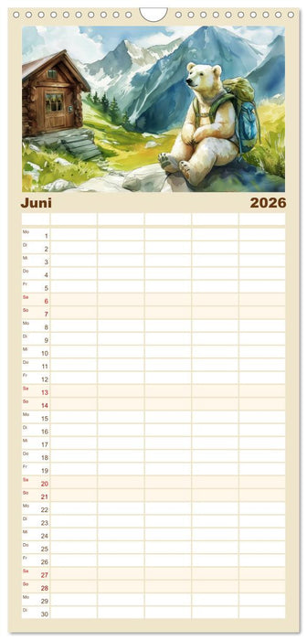 Eisbär Eik auf Europareise (CALVENDO Familienplaner 2026)