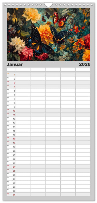 Gartengeflüster - Tierische Besucher in der Blütenfülle (CALVENDO Familienplaner 2026)