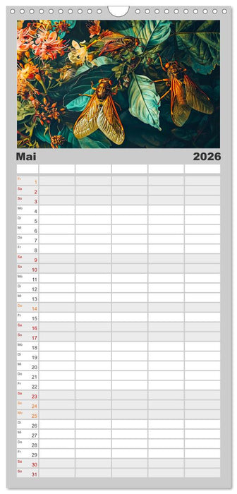 Gartengeflüster - Tierische Besucher in der Blütenfülle (CALVENDO Familienplaner 2026)