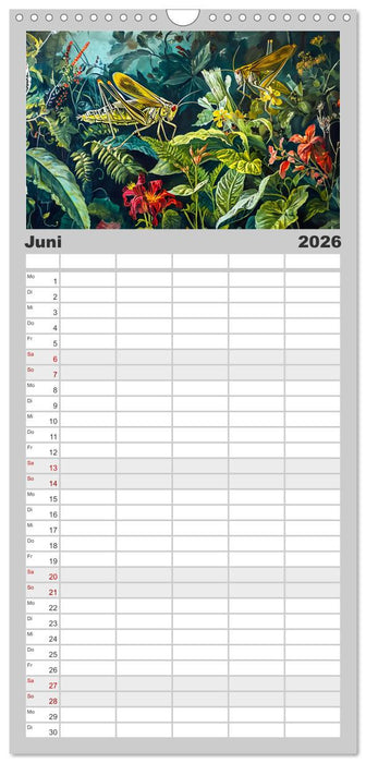 Gartengeflüster - Tierische Besucher in der Blütenfülle (CALVENDO Familienplaner 2026)
