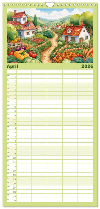 Gemüsiges - Reise ins Land des Gemüses (CALVENDO Familienplaner 2026)
