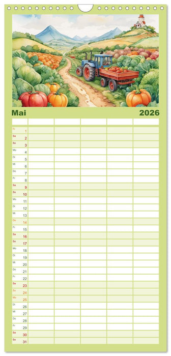 Gemüsiges - Reise ins Land des Gemüses (CALVENDO Familienplaner 2026)