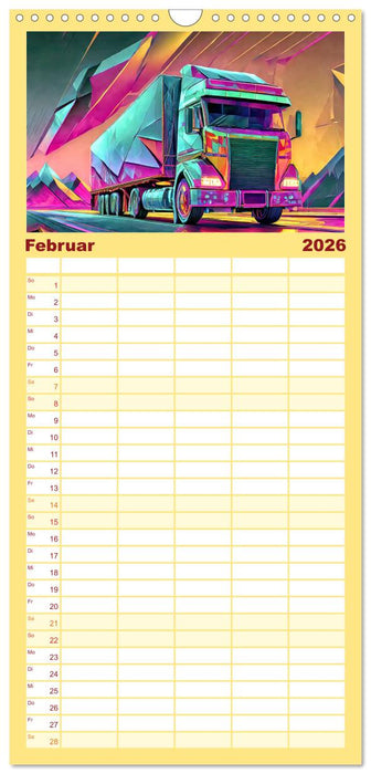 Motoren-Panorama (CALVENDO Familienplaner 2026)