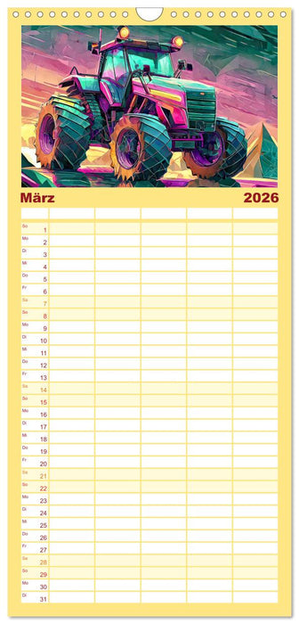 Motoren-Panorama (CALVENDO Familienplaner 2026)