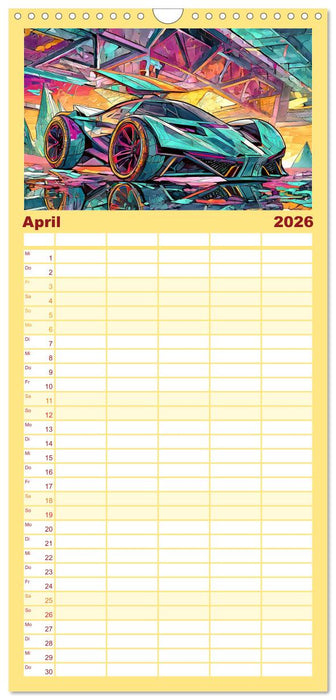 Motoren-Panorama (CALVENDO Familienplaner 2026)