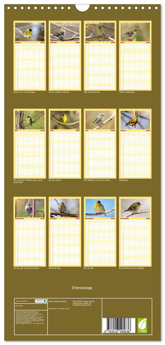 Erlenzeisige (CALVENDO Familienplaner 2026)