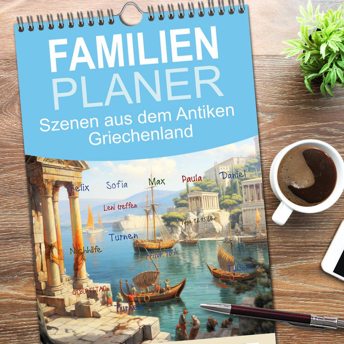 Szenen aus dem Antiken Griechenland (CALVENDO Familienplaner 2026)