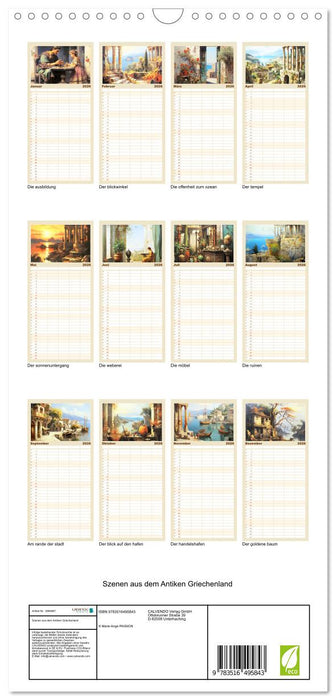 Szenen aus dem Antiken Griechenland (CALVENDO Familienplaner 2026)