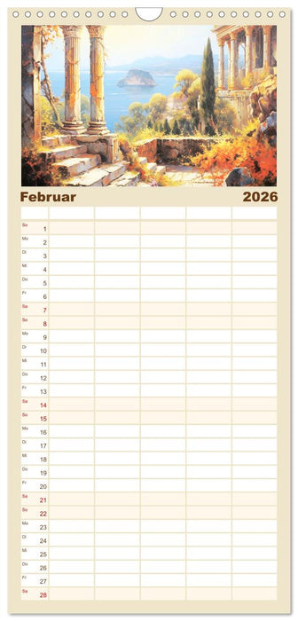 Szenen aus dem Antiken Griechenland (CALVENDO Familienplaner 2026)