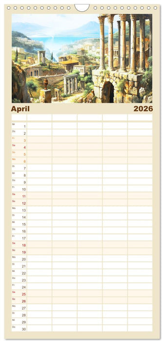 Szenen aus dem Antiken Griechenland (CALVENDO Familienplaner 2026)